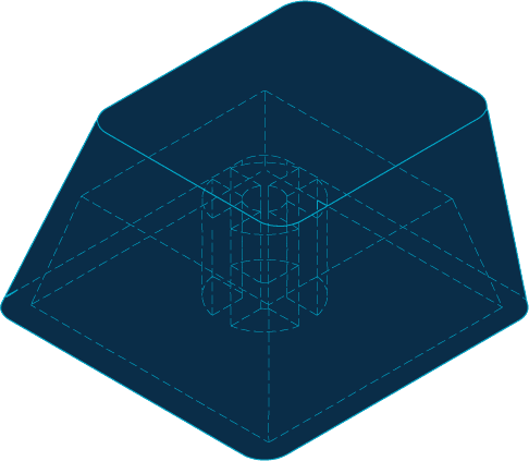 Blueprint rendering of the October featured keycap